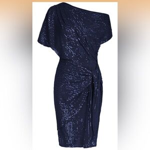 Grace Karin Blue Sequin One Shoulder Dress NWT | Size M